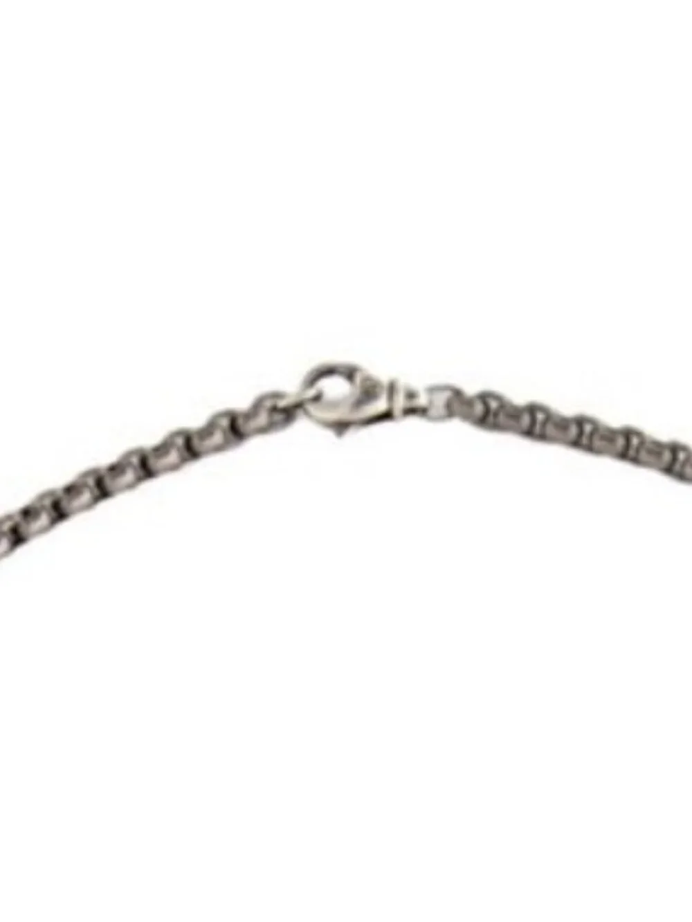 DAVID YURMAN 18K & STERLING DIAMOND MEMENTO MORI SKULL AMULET PENDANT NECKLACE